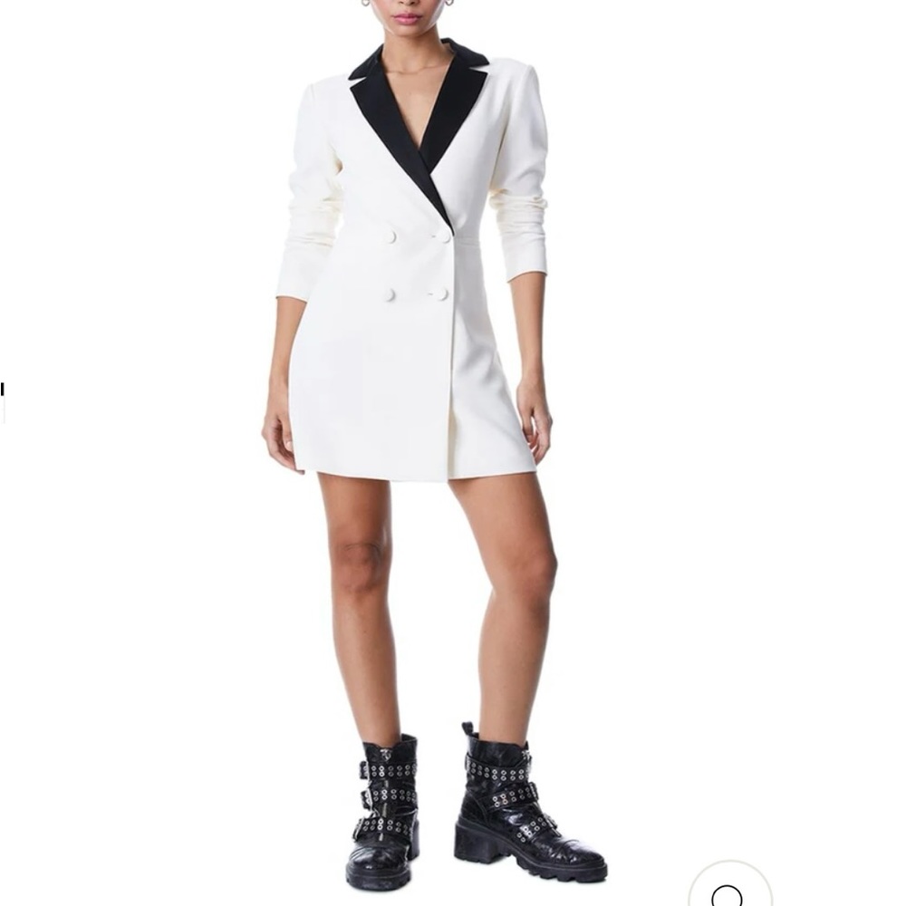 The Kyrie piped tuxedo dress from Alice + Olivia size 0